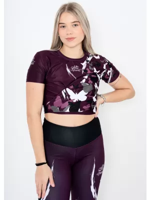 Dámský funkční crop top premium ALTISPORT VOJ/ALW022TR07 FIALOVÁ