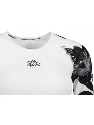 Dámský funkční crop top premium ALTISPORT VOJ/ALW115TR04 ČERNO-BÍLÁ