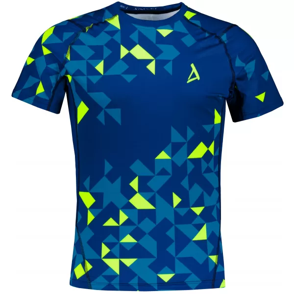  Pánské funkční kompresní triko premium ALTISPORT VOJ/ALM108TR04 NAVY-NEON ŽLUTÁ 