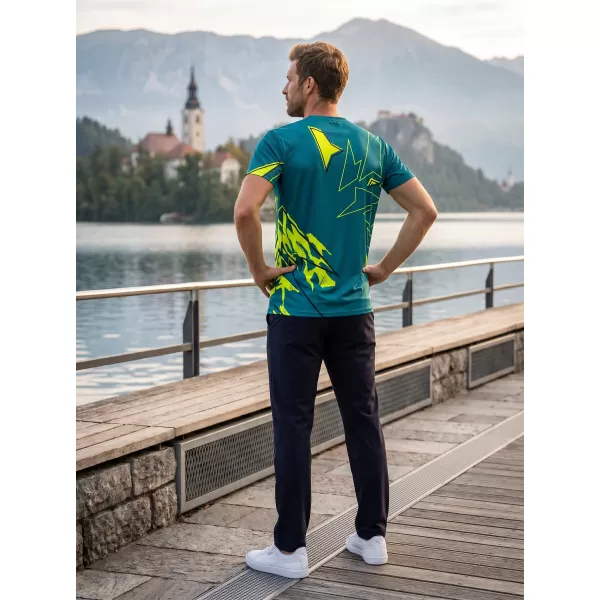  Pánské volnočasové triko premium ALTISPORT VOJ/ALM123TR06 PETROLEJOVÁ 