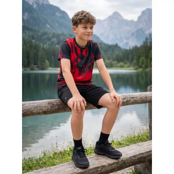  Dětské funkční triko premium ALTISPORT VOJ/ALK076TR01 ČERVENOČERNÁ 