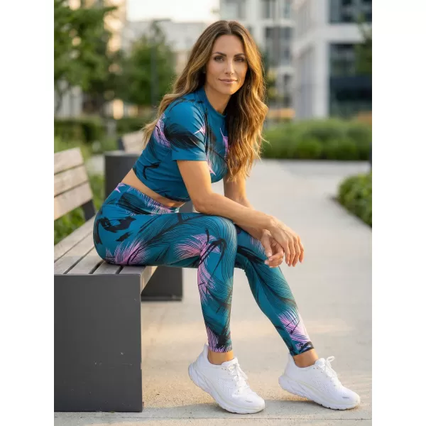  Dámský crop top premium ALTISPORT VOJ/ALW001TR07 PETROLEJOVÁ/SVĚTLE RŮŽOVÁ PETROLEJOVÁ/SVĚTLE RŮŽOVÁ 