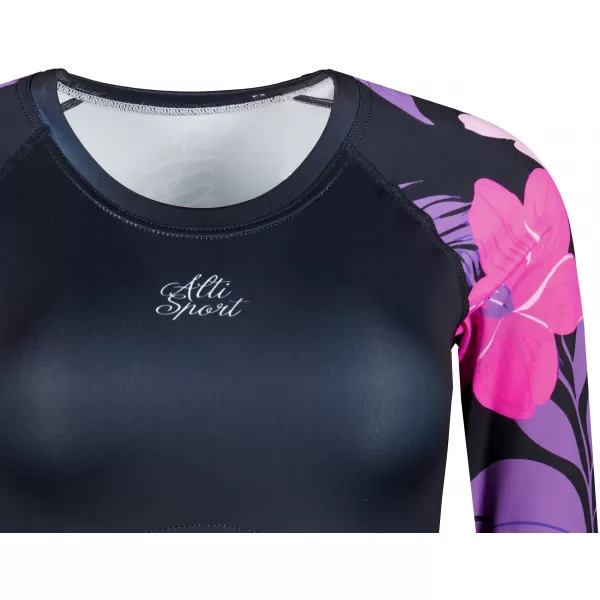  Dámský funkční crop top premium ALTISPORT VOJ/ALW115TR04 FIALOVÁ-ČERNÁ 