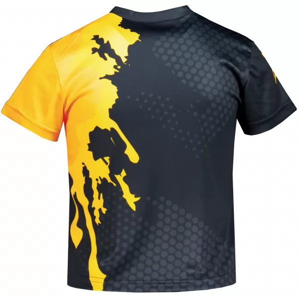  Dětské funkční triko premium ALTISPORT VOJ/ALM112TR01 ČERNÁ-FLUO ORANGE 