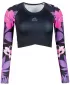 Dámský funkční crop top premium ALTISPORT VOJ/ALW115TR04 FIALOVÁ-ČERNÁ