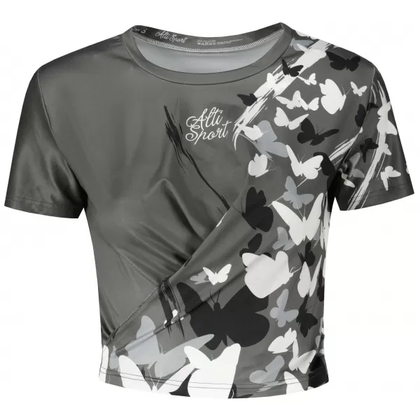  Dámský funkční crop top premium ALTISPORT VOJ/ALW022TR07 ŠEDÁ 