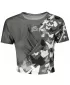 Dámský funkční crop top premium ALTISPORT VOJ/ALW022TR07 ŠEDÁ