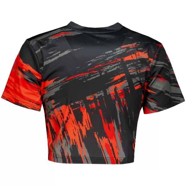  Dámský crop top premium ALTISPORT VOJ/ALW010TR07 ČERNOČERVENÁ ČERNOČERVENÁ 