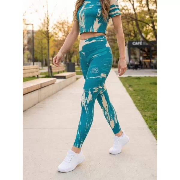  Dámský crop top premium ALTISPORT VOJ/ALW010TR07 PETROLEJOVÁ/HNĚDÁ PETROLEJOVÁ/HNĚDÁ 