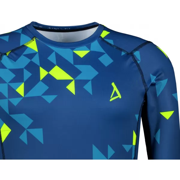  Pánské funkční kompresní triko premium ALTISPORT VOJ/ALM108TR03 NAVY-NEON ŽLUTÁ 