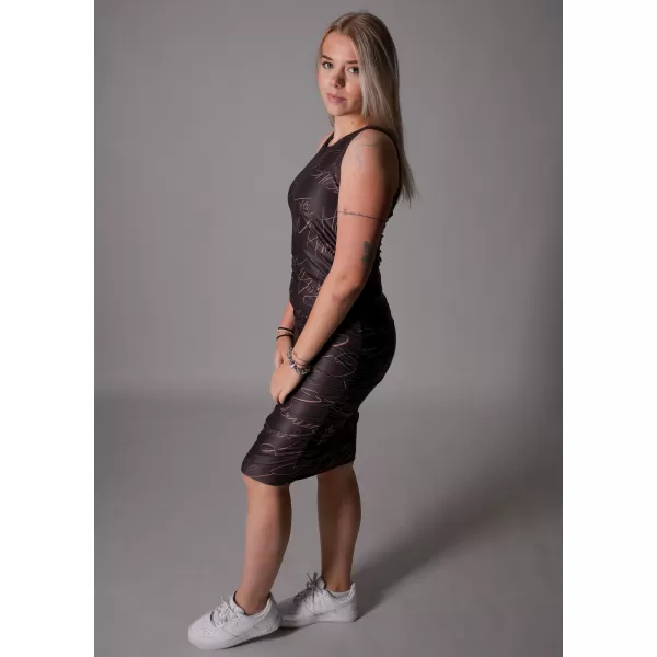  Dámské šaty premium ALTISPORT VOJ/ALW084SAT03 RUDÁ 