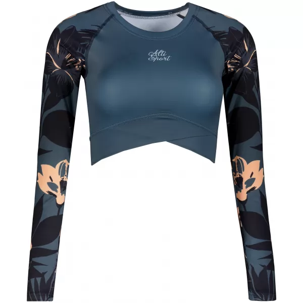  Dámský funkční crop top premium ALTISPORT VOJ/ALW115TR04 TMAVĚ ŠEDÁ 