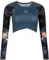 Dámský funkční crop top premium ALTISPORT VOJ/ALW115TR04 TMAVĚ ŠEDÁ