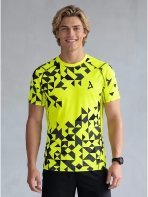 Pánské funkční kompresní triko premium ALTISPORT VOJ/ALM108TR04 NEON ŽLUTÁ