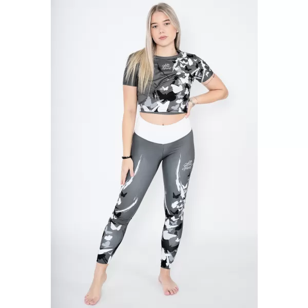  Dámský funkční crop top premium ALTISPORT VOJ/ALW022TR07 ŠEDÁ 