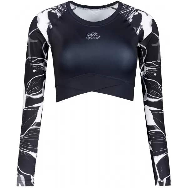  Dámský funkční crop top premium ALTISPORT VOJ/ALW114TR04 ČERNÁ 