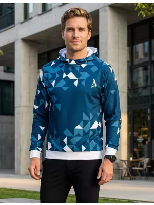 Pánská funkční mikina premium ALTISPORT VOJ/ALM108MI01 NAVY-BÍLÁ