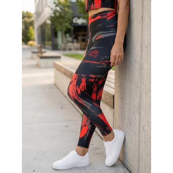  Dámský crop top premium ALTISPORT VOJ/ALW010TR07 ČERNOČERVENÁ ČERNOČERVENÁ 