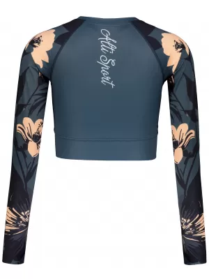 Dámský funkční crop top premium ALTISPORT VOJ/ALW115TR04 TMAVĚ ŠEDÁ