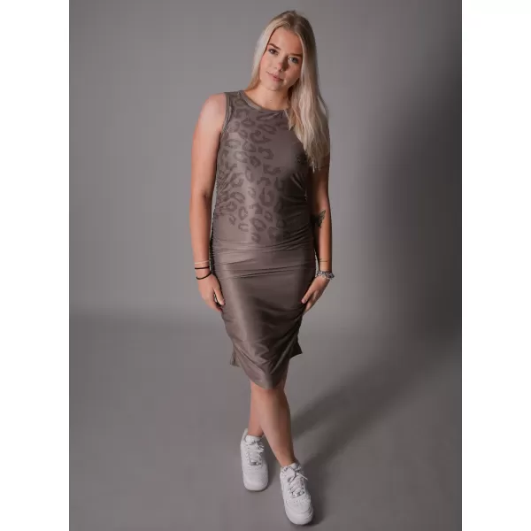  Dámské šaty premium ALTISPORT VOJ/ALW047SAT03 SVĚTLE HNĚDÁ 