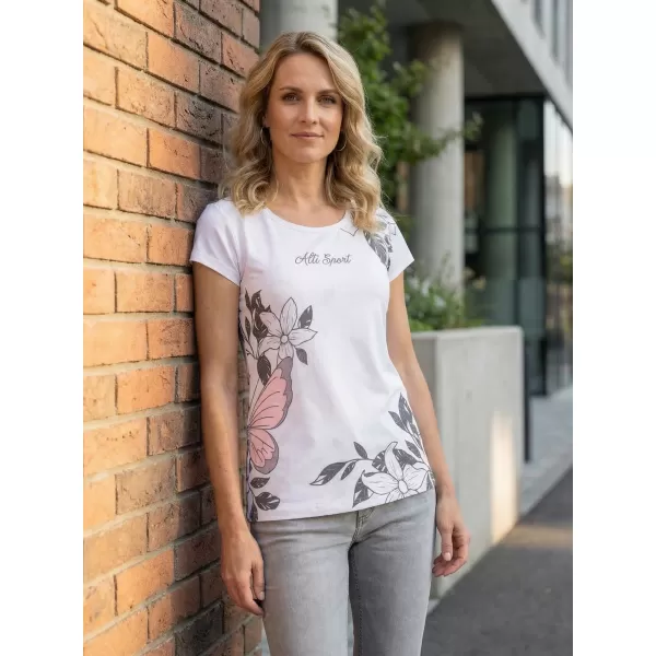  Dámské volnočasové triko premium ALTISPORT VOJ/ALW119TR06 BÍLÁ 