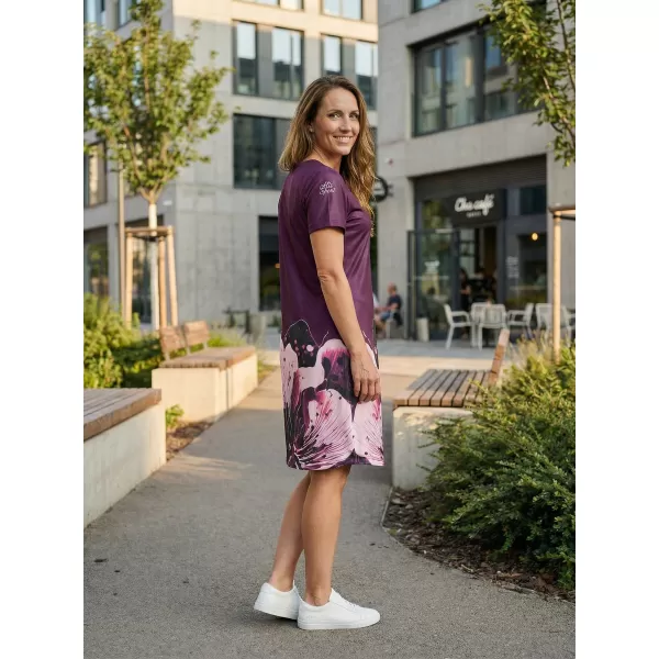  Dámské prodloužené triko premium ALTISPORT VOJ/ALW090SAT02 VÍNOVÁ 