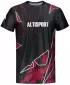 Pánské volnočasové triko premium ALTISPORT VOJ/ALM123TR06 ČERNO-ČERVENÁ