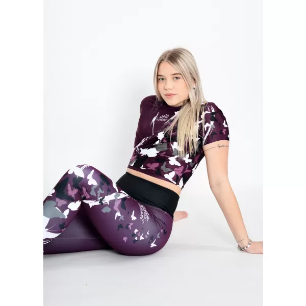  Dámský funkční crop top premium ALTISPORT VOJ/ALW022TR07 FIALOVÁ 