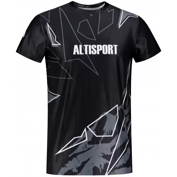  Pánské volnočasové triko premium ALTISPORT VOJ/ALM123TR06 ČERNO-BÍLÁ 