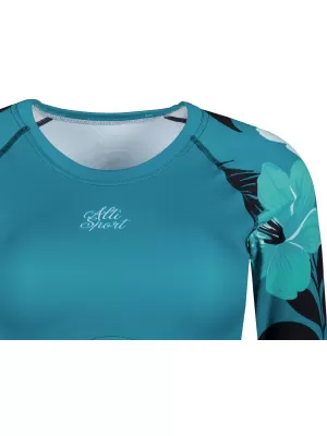 Dámský funkční crop top premium ALTISPORT VOJ/ALW115TR04 PETROLEJOVÁ