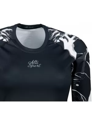 Dámské funkční triko s dlouhým rukávem premium ALTISPORT VOJ/ALW114TR03 ČERNÁ
