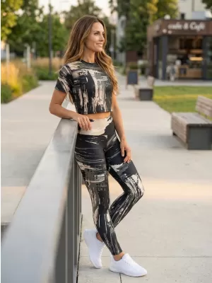 Dámský crop top premium ALTISPORT VOJ/ALW010TR07 ČERNOHNĚDÁ ČERNOHNĚDÁ