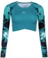 Dámský funkční crop top premium ALTISPORT VOJ/ALW115TR04 PETROLEJOVÁ