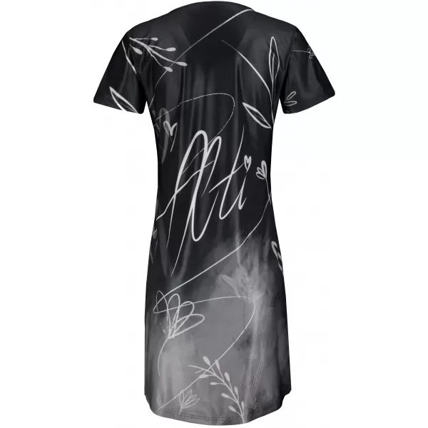 Dámské prodloužené triko/šaty premium ALTISPORT VOJ/ALW083SAT02 ČERNOBÍLÁ 