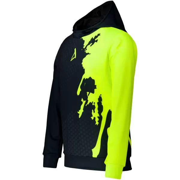  Pánská funkční mikina premium ALTISPORT VOJ/ALM112MI01 ČERNÁ-FLUO YELLOW 