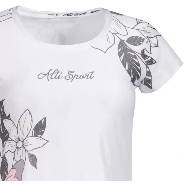  Dámské volnočasové triko premium ALTISPORT VOJ/ALW119TR06 BÍLÁ 