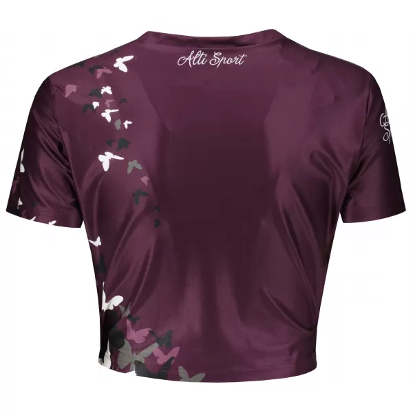  Dámský funkční crop top premium ALTISPORT VOJ/ALW022TR07 FIALOVÁ 