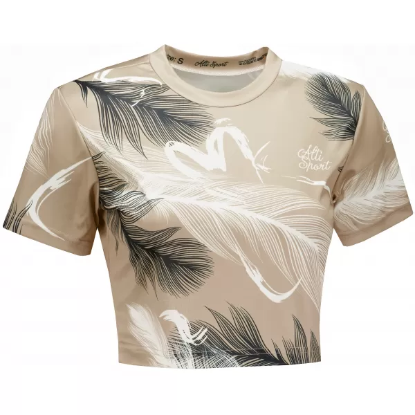 Dámský crop top premium ALTISPORT VOJ/ALW001TR07 HNĚDÁ 