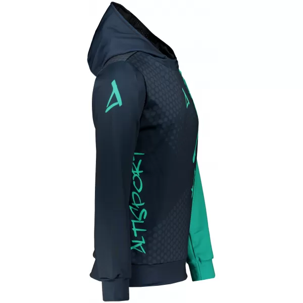  Pánská funkční mikina premium ALTISPORT VOJ/ALM112MI01 ČERNÁ-TYRKYSOVÁ 