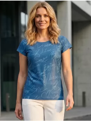 Dámské volnočasové triko premium ALTISPORT VOJ/ALW084TR06 MODRÁ