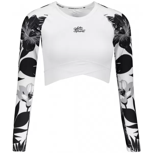  Dámský funkční crop top premium ALTISPORT VOJ/ALW115TR04 ČERNO-BÍLÁ 