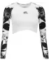 Dámský funkční crop top premium ALTISPORT VOJ/ALW115TR04 ČERNO-BÍLÁ