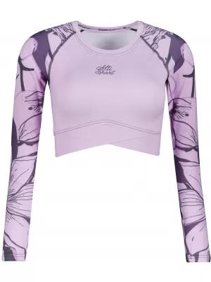 Dámský funkční crop top premium ALTISPORT VOJ/ALW114TR04 RŮŽOVÁ