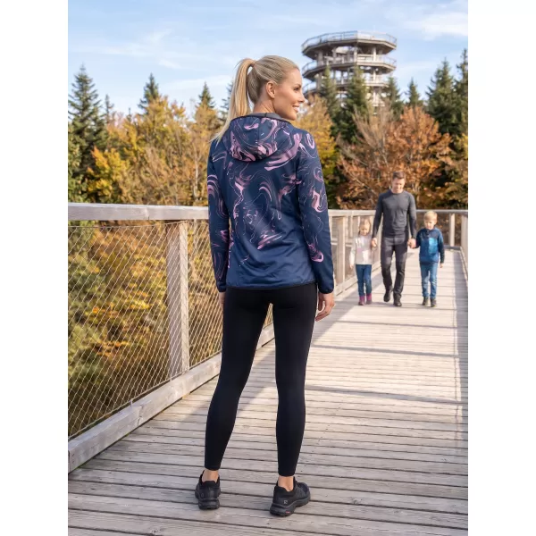  Dámská softshellová bunda premium ALTISPORT VOJ/ALW064JACK01 MODRORŮŽOVÁ 