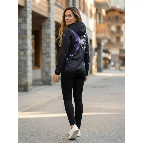  Dámská softshellová bunda premium ALTISPORT VOJ/ALW077JACK01 ČERNÁ/FIALOVÁ 