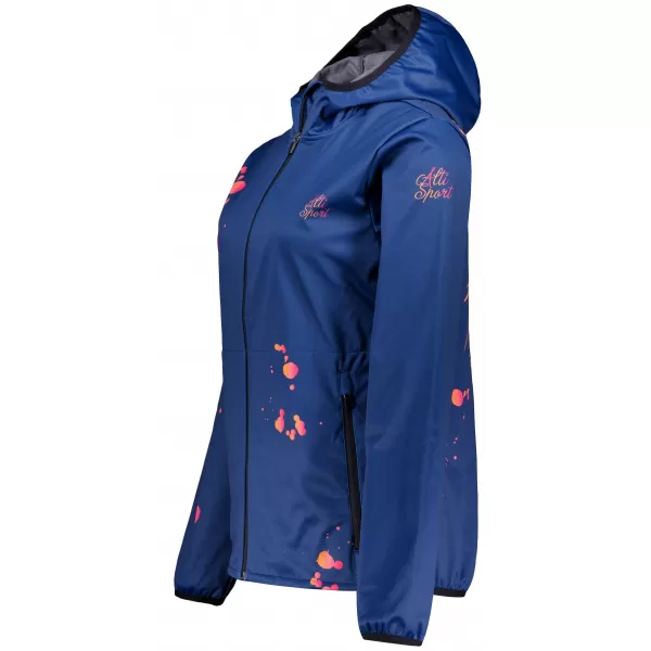  Dámská softshellová bunda premium ALTISPORT VOJ/ALW077JACK01 NÁMOŘNÍ MODRÁ/ORANŽOVÁ 