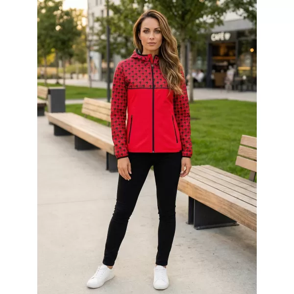  Dámská softshellová bunda premium ALTISPORT VOJ/ALW048JACK01 ČERVENÁ 
