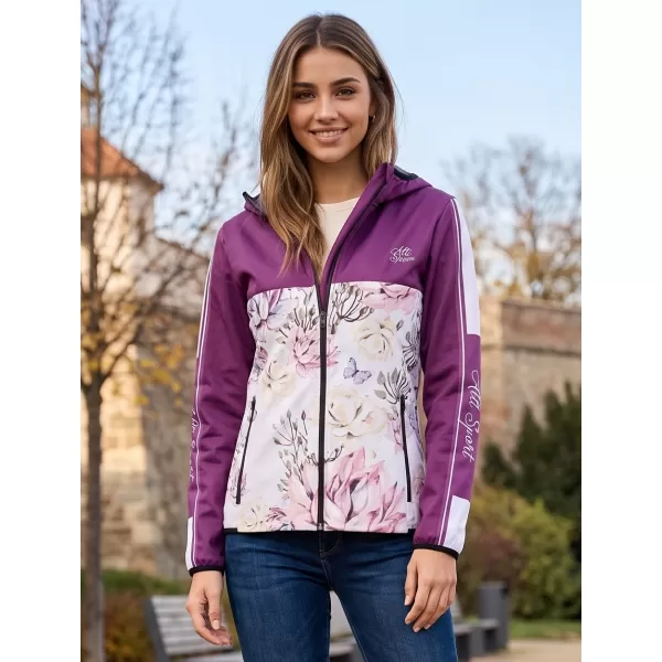  Dámská softshellová bunda premium ALTISPORT VOJ/ALW008JACK01 VÍNOVÁ 