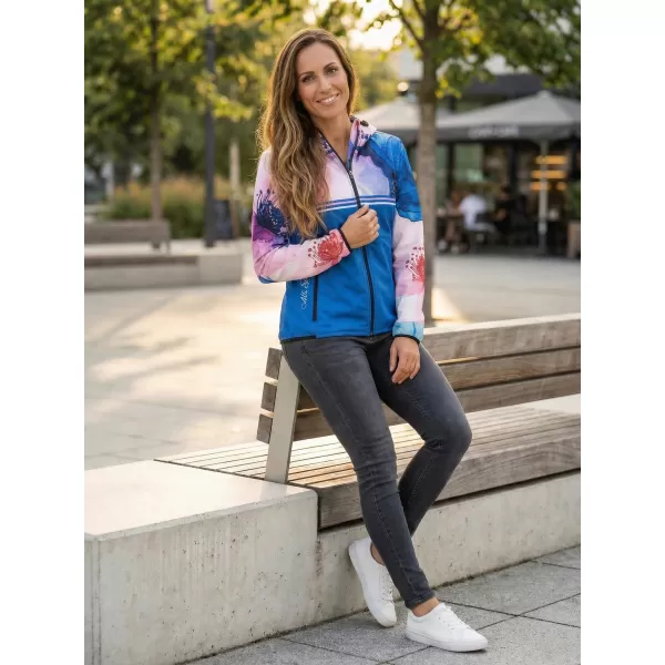  Dámská softshellová bunda premium ALTISPORT VOJ/ALW117JACK01 MODRÁ/RŮŽOVÁ 