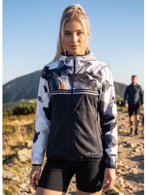 Dámská softshellová bunda premium ALTISPORT VOJ/ALW117JACK01 ČERNÁ/ORANŽOVÁ